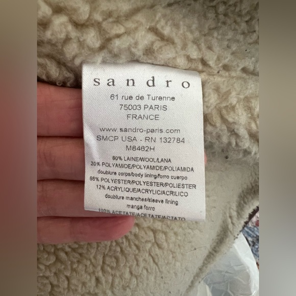 Sandro Sherpa-Lined Coat - Picture 11 of 14